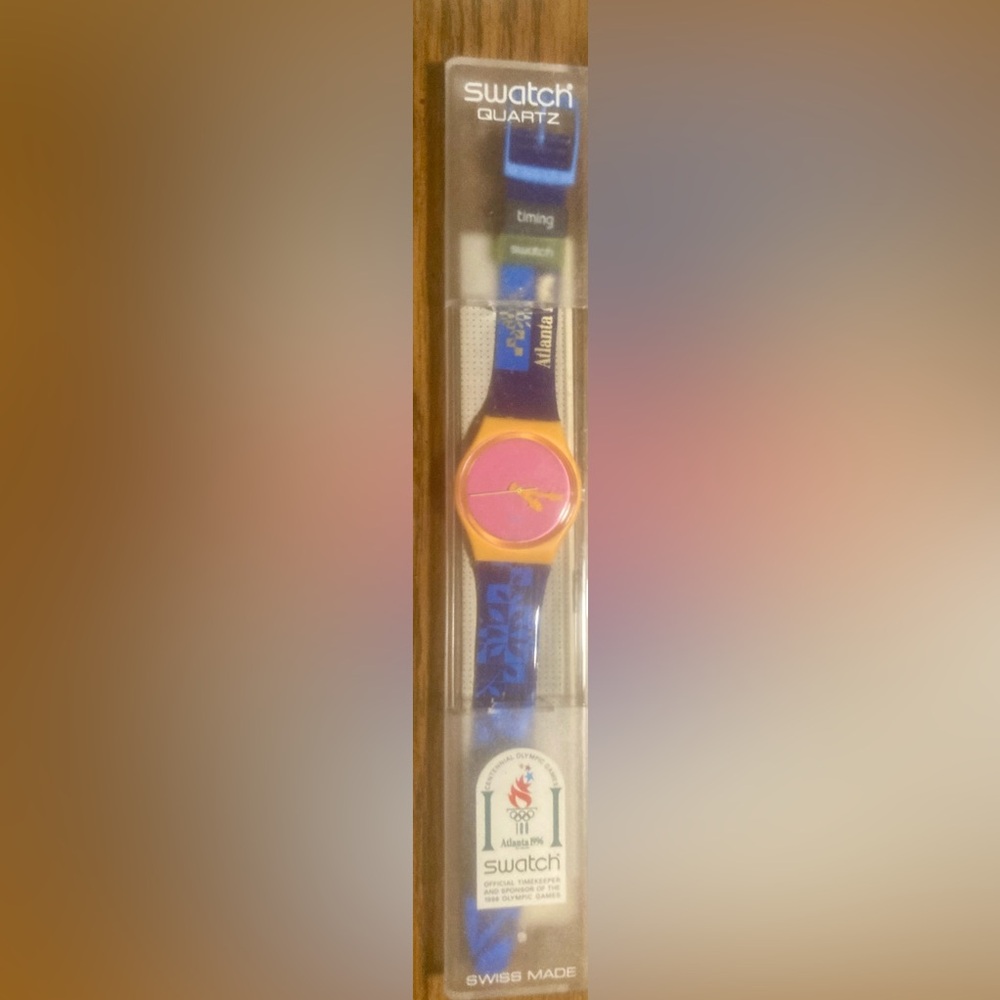 Vintage 1996 Atlanta Olympics Commemorative Swatch Watch BRAND NEW IN CASE